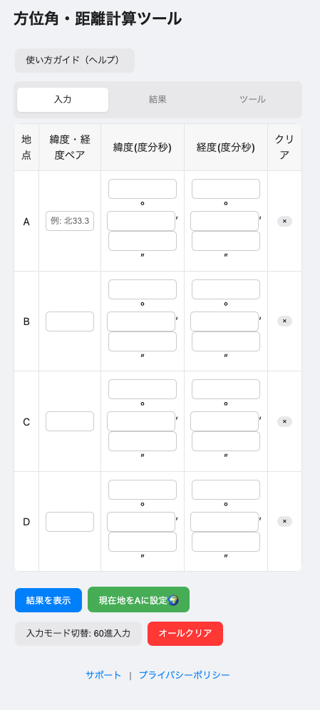 地図版入力画面（DMS）